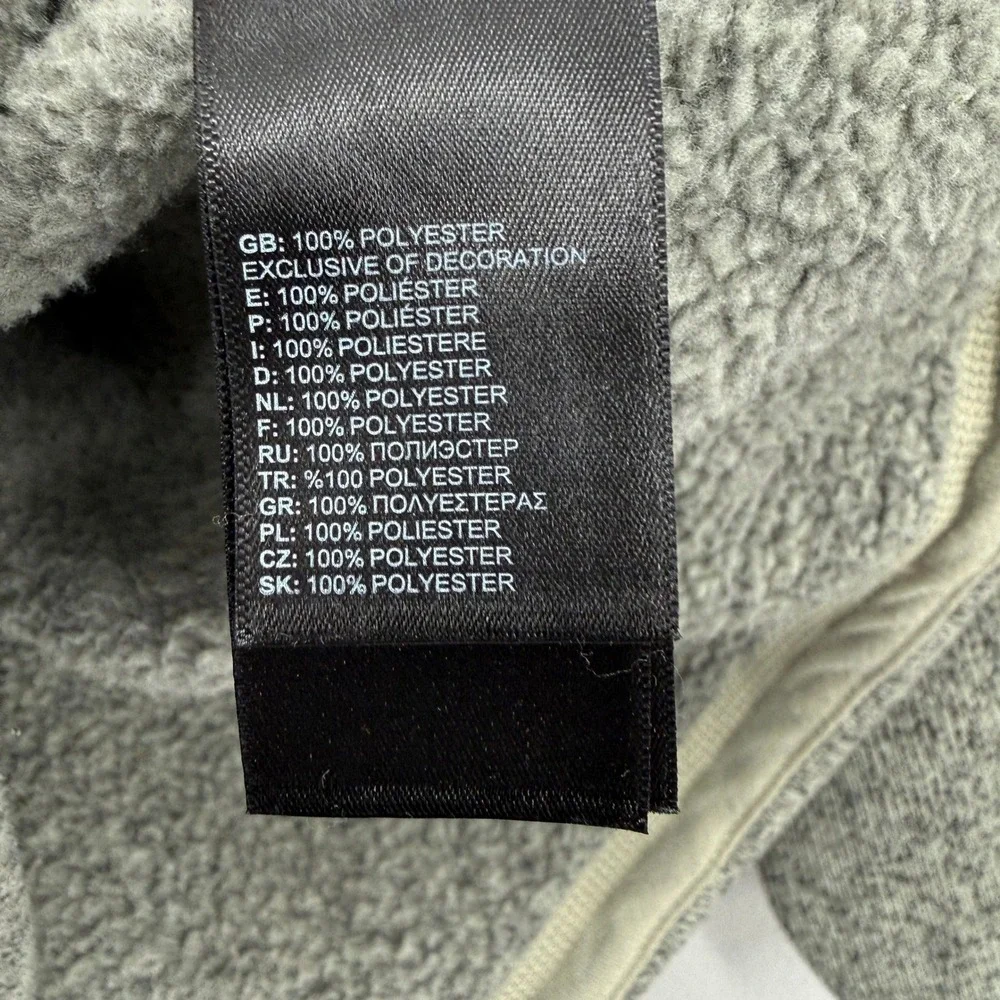 The North Face Gordon Lyons Pullover Mens Large Gray Quarter Zip Fleece NF0A33R7